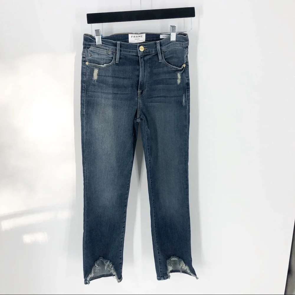 Frame Le High Straight Curve Hem Jeans sz 28 - Picture 4 of 7